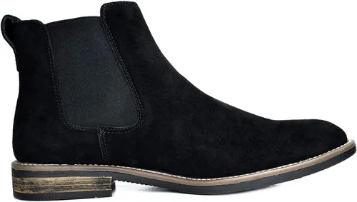 Vista 3 de Bruno Marc - Botines tipo Chelsea de gamuza y piel para hombre