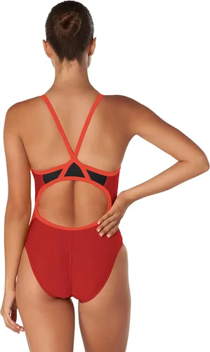 Vista 4 de Speedo Traje de baño de una pieza para mujer Prolt Flyback colores sólidos del equipo para adultos