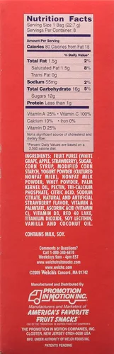 Vista 2 de Welch's Snacks de fresa y yogur 8 bolsas