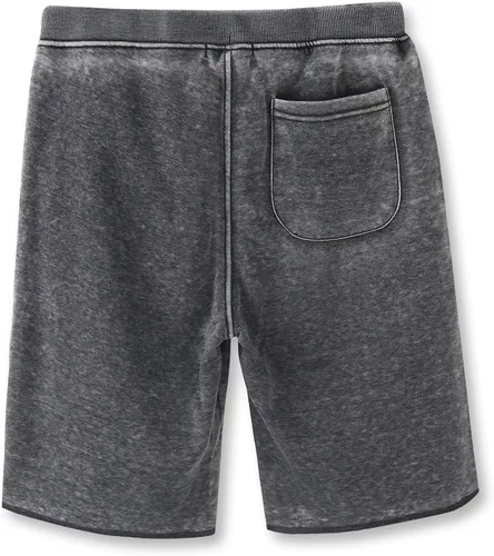 Vista 2 de Shorts casuales para hombre de algodón suave y elástico con forro polar y bolsillos para gimnasio
