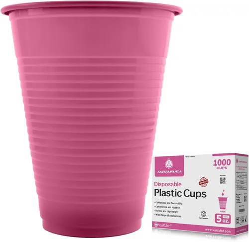 Vista 8 de 100 vasos de plástico desechables de grado dental de 5 onzas, color negro, resistente y duradero para beber, perfecto como taza de enjuague