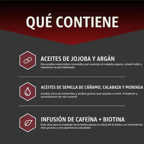 Vista 2 de Approved Science Aceite para barba – Promueve el crecimiento del cabello y combate la sequedad – Aceites de jojoba, argán y romero – Fórmula