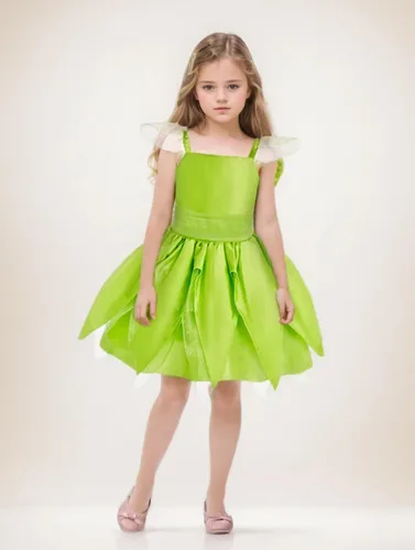 Vista 4 de Tinker - Disfraz de hada para niñas de 3 a 10 años, vestido de hada con alas y varita, ropa de Halloween, traje de fiesta de cumpleaños
