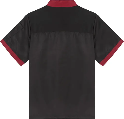 Vista 4 de JEEYJOO Chaqueta de chef unisex de manga corta, chaqueta de chef para restaurante, cocina, uniforme de chef