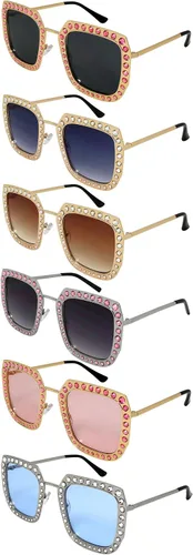 Vista 3 de Edge I-Wear Moda De Gran Tamaño Cuadrado Cateye Rhinestone Mujeres Gafas De Sol