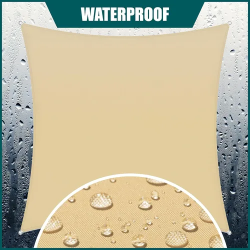 Vista 4 de Royal Shade Toldo rectangular impermeable de 7 x 16 pies, color beige, toldo RS-SLR, toldo para refugio, UPF50+ 98% de bloqueo UV resistente a