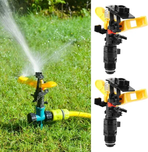 Vista 4 de Rociador de impulso de jardín de riego de impacto 2PCS para riego de agua, hilo macho DN15