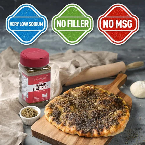 Vista 3 de Set de Sumac y Zaatar, Especia de Sumac 184g + Especia de Zaatar 184g, Pack Doble, Duo Esencial, Especia Za'atar para Panes, Ensaladas, Carnes