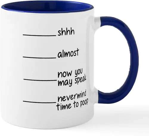Vista 28 de CafePress Time To Poop Mugs Taza de café de cerámica de 11 oz (11.0 fl oz)