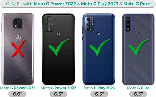 Vista 2 de Funda protectora resistente para Moto G Play 2023, con cubierta de protección de goma resistente a prueba de golpes [3 en 1] para Motorola G Play