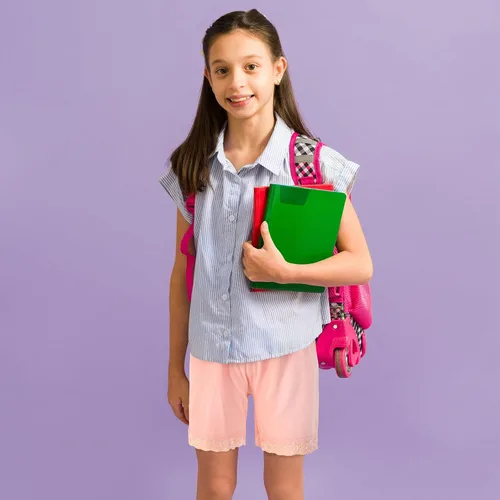Vista 4 de Boyiee Paquete de 8 pantalones cortos para niñas, pantalones cortos de ciclismo para danza, gimnasia, yoga, pantalones cortos de seguridad activos