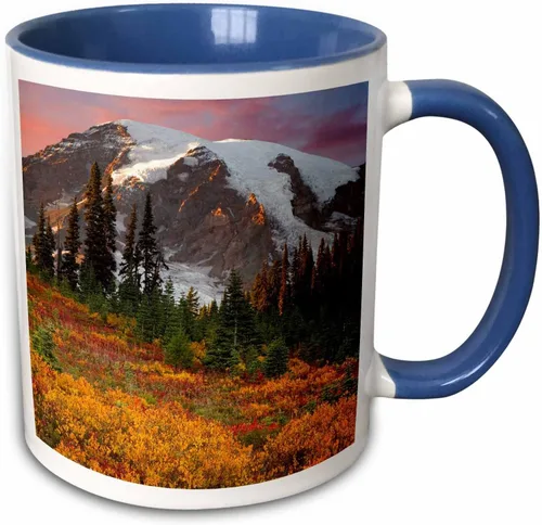 Vista 13 de 3dRose (mug_95130_4) USA, Washington, Mount Rainier NP, Paradise Area - US48 BJA0117 - Jaynes Gallery - Taza negra de dos tonos, 11 onzas
