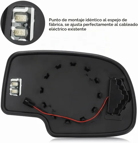 Vista 4 de Espejos laterales izquierdo y derecho con calefacción y señal de giro para 2003-2006 Cadillac Escalade ESV EXT, Chevy Avalanche, Silverado