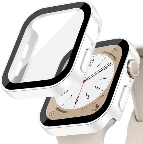 Vista 36 de Protección de Pantalla EIHAIHIS para Apple Watch Funda Serie 11 10 9 SE 8 7 6 5 4 40mm 44mm 41mm 45mm 42mm 46mm Vidrio Templado Impermeable PC