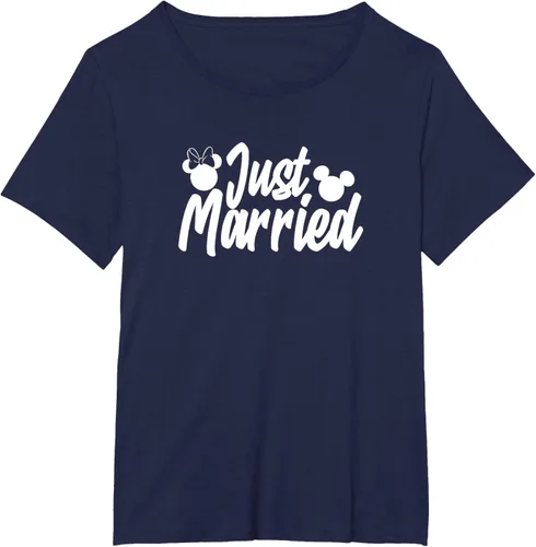 Vista 17 de Disney Mickey & Friends Mickey & Minnie Just Married Lyrics Camiseta Negro