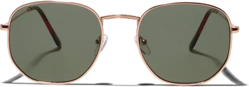Vista 3 de ShadyVEU Lentes de sol delgados y delgados de los años 70 con marco de metal hexagonal y redondos UV400 a la moda para hombres y mujeres