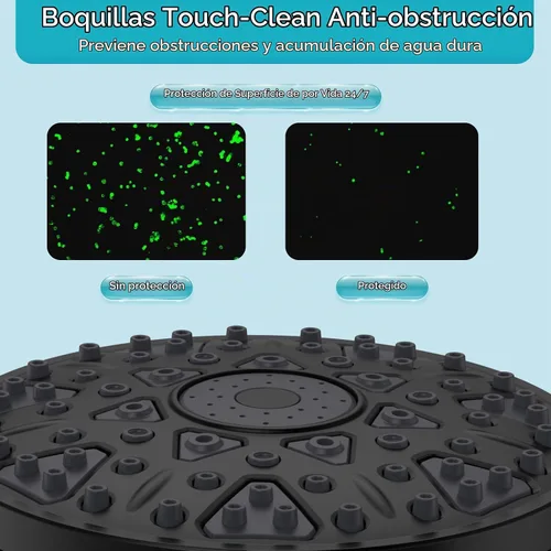 Vista 7 de FASDUNT Combo de cabezal de ducha de mano 2 en 1 doble con manguera de 80
