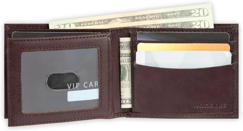 Vista 53 de Dockers Mens piel Capacidad extra Slimfold Bifold Wallet