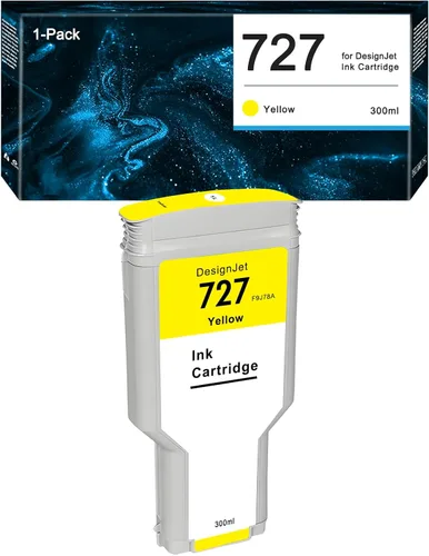 Vista 9 de HP 727 - Cartucho de tinta cian F9J76A 727XL compatible con impresoras DesignJet T920 T930 T1500 T1530 T2500 T2530 (paquete de 1, 10.8 fl oz)