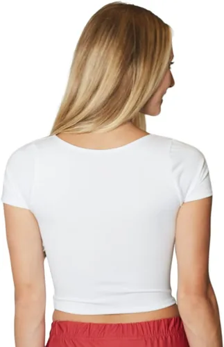Vista 77 de Lojobands Camiseta corta ajustada para mujer, hecha en Estados Unidos, talla única