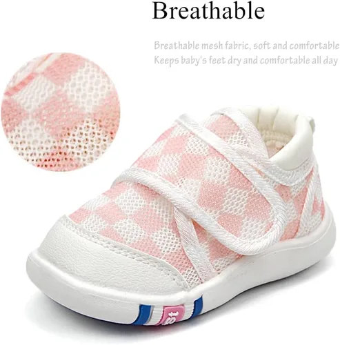 Vista 10 de OAISNIT Zapatos deportivos ligeros para bebés, niños y niñas, transpirables, antideslizantes, para primeros pasos