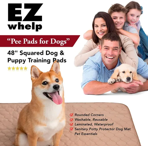 Vista 6 de EZwhelp Almohadillas reutilizables para orina de perro, almohadillas de entrenamiento impermeables para perros, lavables y sanitarias, esquinas