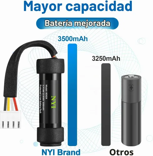 Vista 2 de NYI Reemplazo de batería de 3500 mAh compatible con Harman Kardon Onyx Studio 5, Onyx Studio 6 altavoz inalámbrico Bluetooth - Potencia de larga