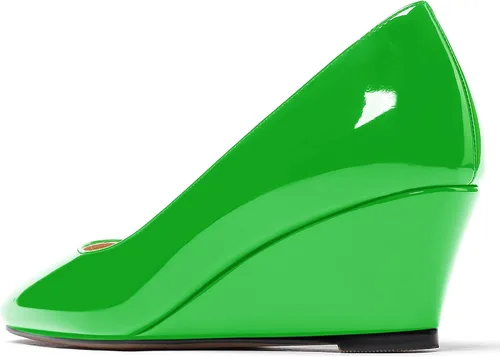 Vista 7 de WAYDERNS Zapatos de tacón bajo con punta cuadrada de charol para mujer, 2 pulgadas