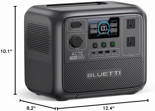 Vista 9 de BLUETTI Generador solar portátil de la batería de la estación eléctrica Elevación de potencia de 2000 W, 45 minutos 0-80% de carga rápida, 20 ms
