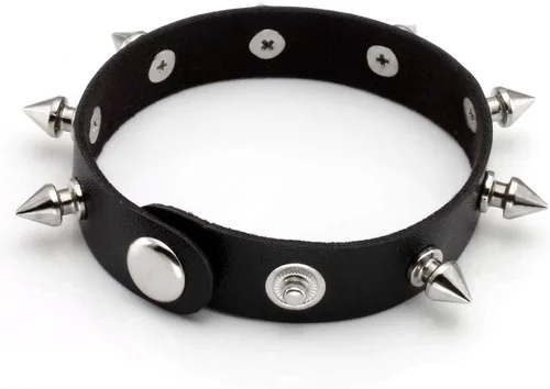Vista 3 de Eigso - Pulseras de cuero punk para hombre y mujer, pulsera con tachuelas ajustables