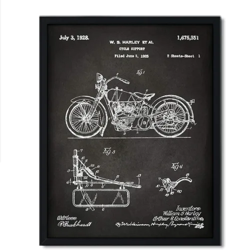 Vista 54 de Andaz Press Póster de decoración de pared con estampado de patente de pizarra, 8.5 x 11 pulgadas, aviones, trenes, automóviles, póster de patente
