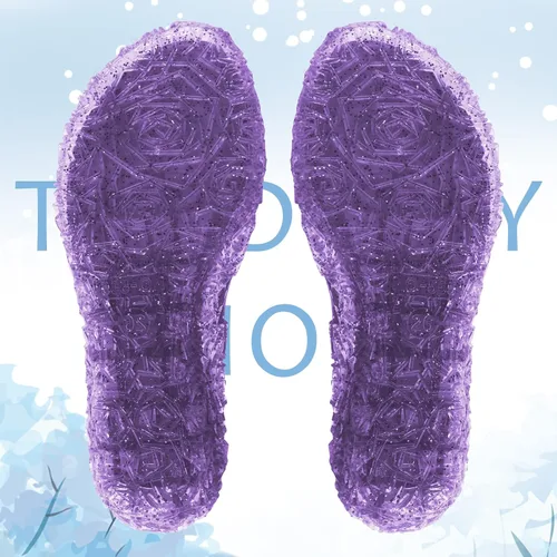 Vista 6 de TANDEFLY Frozen Inspired Elsa Flats Mary Jane - Zapatos de fiesta de baile, sandalias de princesa Snow Queen para niñas pequeñas, cumpleaños