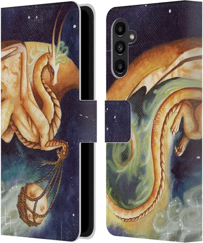 Vista 337 de Head Case Designs Officially Licensed Carla Morrow Galactic Entrancement Dragons Leather Wallet Case Compatible with Samsung Galaxy A07 4G