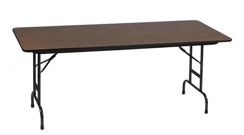 Vista 6 de Correll CFA2448M 01 - Mesa plegable de melamina de altura ajustable, rectangular, 24 pulgadas de ancho x 48 pulgadas de largo x 22 a 32 pulgadas