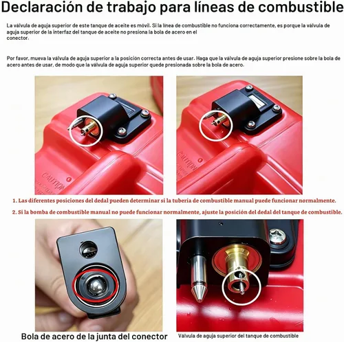 Vista 3 de Tnisesm Conjunto de línea de combustible de 5/16" 6 pies, con conector de goma marina para motor fuera de borda de barco, RVs, conjunto