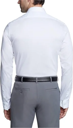Vista 2 de Calvin Klein Camisa de vestir para hombre, ajuste delgado, no necesita planchado