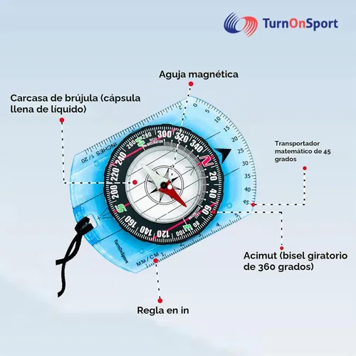 Vista 3 de Brújula de orientación - Brújula de senderismo para mochileros - Brújula de exploración avanzada para campamento y navegación - Brújula Boy Scout