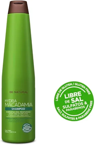 Vista 3 de PLACENTA LIFE BE NATURAL Hydra Macadamia Champú con extracto de macadamia – Champú hidratante profundo para secos y dañados (11.83 onzas)