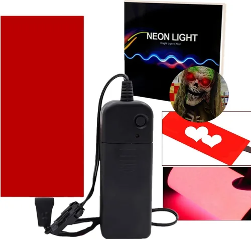 Vista 9 de Panel LED flexible, hoja de panel electroluminiscente EL cinta cortable suave para máscara de ojos, cosplay, decoración de fiesta, bricolaje