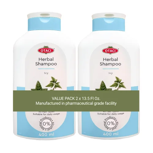 Vista 8 de OTACI Champú Herbal Ivy – Limpieza profunda, fórmula vegana infundida con romero, salvia, manzanilla y menta para un cabello más fuerte, brillante