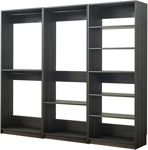 Vista 18 de Maykoosh Organizador de sistema de armario - Armario personalizable con vestidor de almacenamiento negro/modelo D 1 armario
