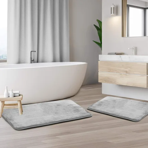Vista 158 de Clara Clark Alfombra de Baño 24" x 17" - Alfombras de Baño, Tapete de Baño de Espuma Viscoelástica, Afelpado, Acogedor, Ultra Suave, Antideslizante