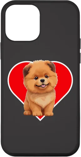 Vista 12 de iPhone 15 Cute Happy Chow Puppy Dog Cartoon Dog to Fall in Love Case
