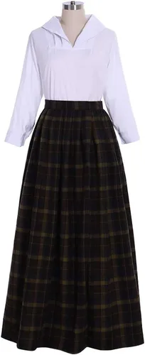 Vista 5 de Fortunehouse Vestido de cosplay de Claire Fraser de las Tierras Altas escocesas para mujer de Outlander