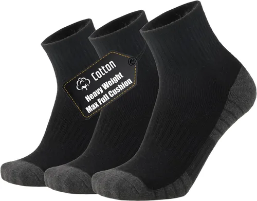 Vista 8 de ONKE Calcetines de corte bajo para hombre, ejercicio atlético, correr Negro1