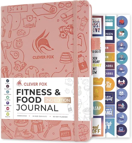 Vista 23 de Clever Fox Diario de fitness & Food – Planificador de nutrición y entrenamiento para mujeres y hombres – Libro de registro de ejercicio de dieta