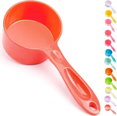 Vista 11 de Super Design Cuchara medidora de melamina para perros, 1 taza, para perros, gatos, pájaros y conejos, cuchara de alimentación para mascotas, apta
