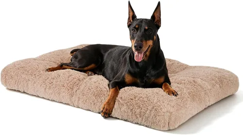 Vista 12 de JOEJOY - Almohadilla para cama para perro, cama de lujo lavable para perros, almohadilla suave antideslizante para perros pequeños, 23 x 18 Beige