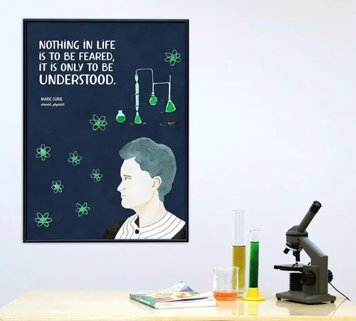 Vista 5 de ECHO-LIT, LLC STEM Scientists and Mathematicians - Juego de 8 pósteres con cita inspiradora, papel de arte fino, laminado o enmarcado. Múltiples