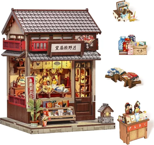 Vista 17 de Kit de Rincón de Libros, Kits de Casa en Miniatura DIY para Adultos y Adolescentes, Casa de Muñecas Pequeña Booknook Casa de Jardín Estantería